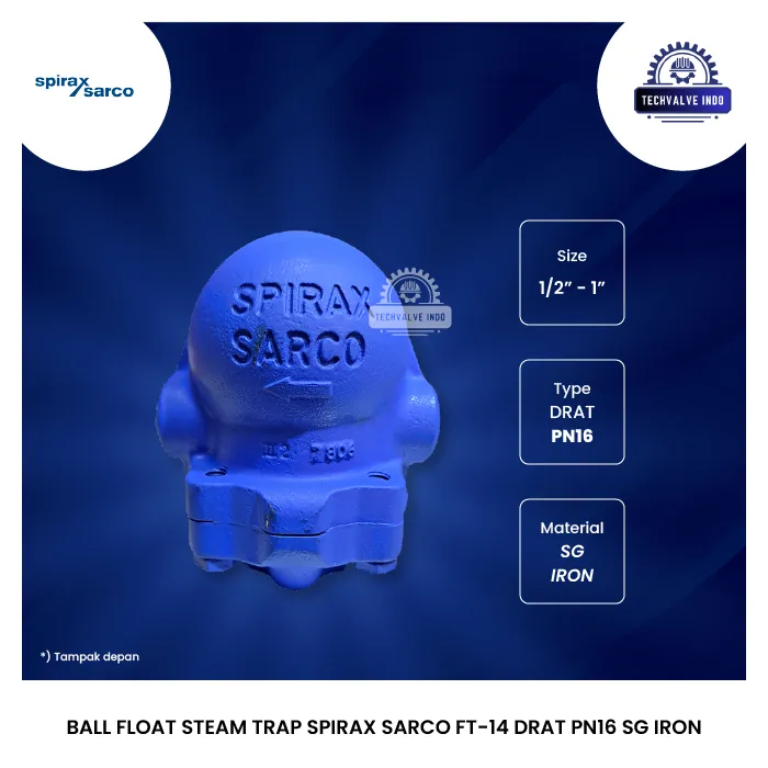 BALL FLOAT STEAM TRAP SPIRAX SARCO FT-14 DRAT PN16 SG IRON