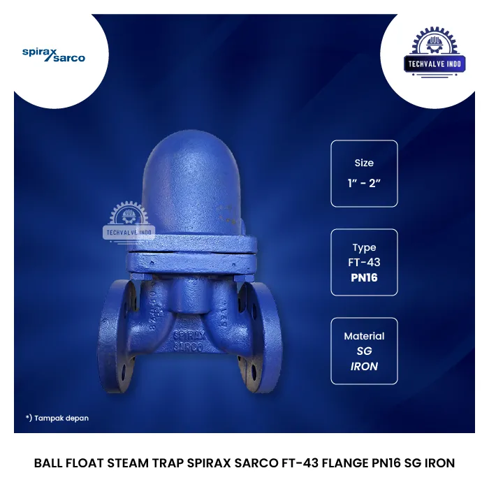 BALL FLOAT STEAM TRAP SPIRAX SARCO FT-43 FLANGE PN16 SG IRON