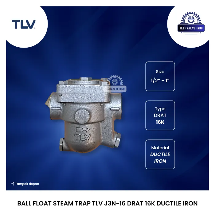 BALL FLOAT STEAM TRAP TLV J3N-16 DRAT 16K DUCTILE IRON