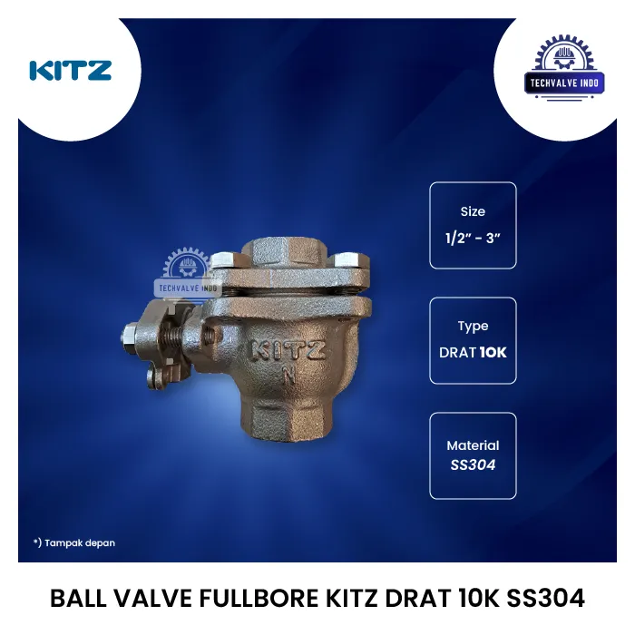 BALL VALVE FULLBORE KITZ DRAT 10K SS304