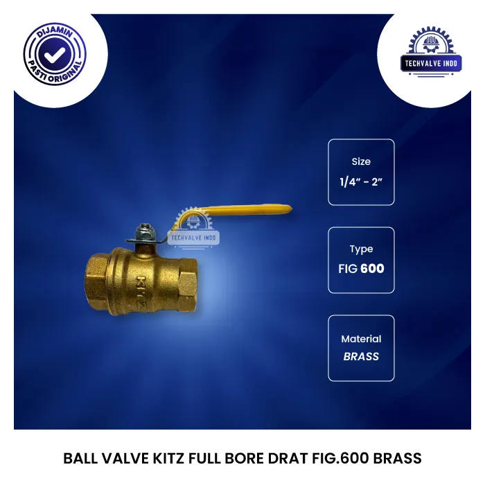 BALL VALVE KITZ FULL BORE DRAT FIG.600 BRASS