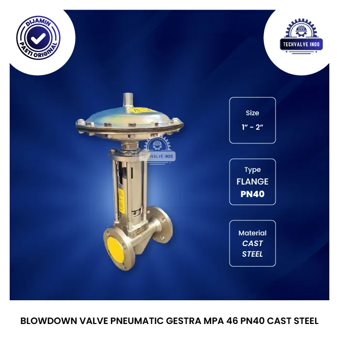 BLOWDOWN VALVE PNEUMATIC GESTRA MPA 46 PN40 CAST STEEL