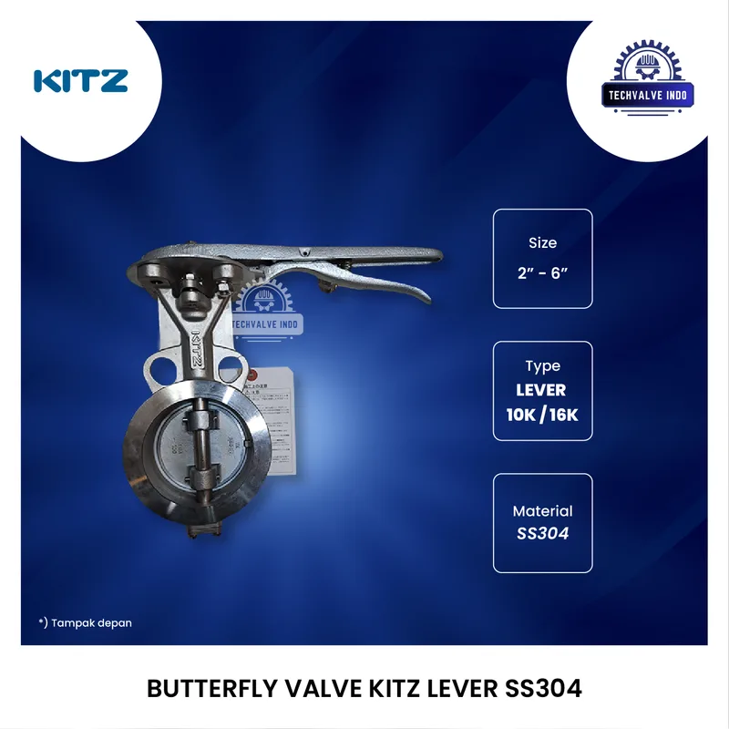 BUTTERFLY VALVE KITZ LEVER 10K/16K SS304