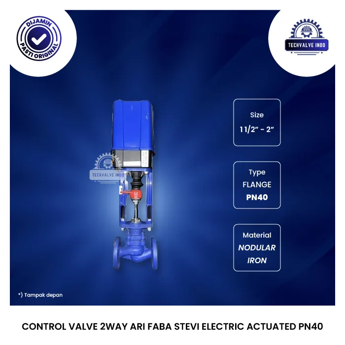 CONTROL VALVE 2WAY ARI FABA STEVI ELECTRIC ACTUATED PN40