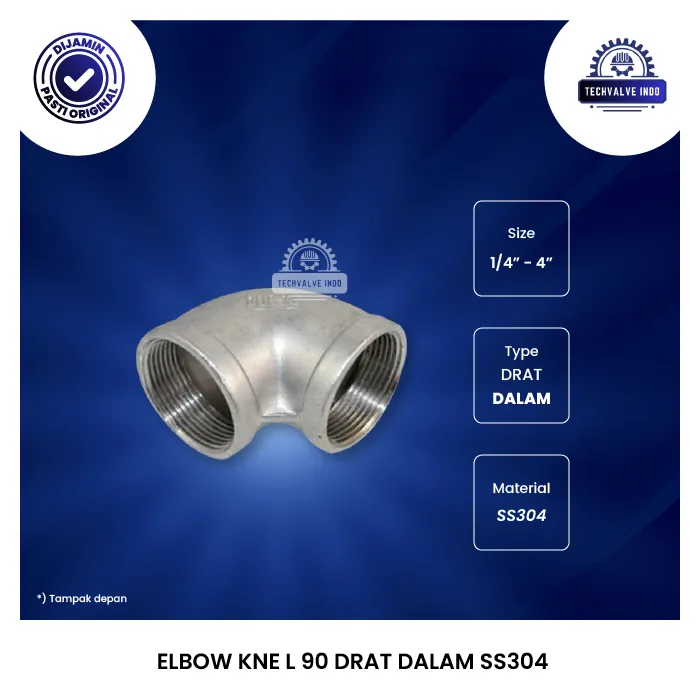 ELBOW KNE L 90 DRAT DALAM SS304