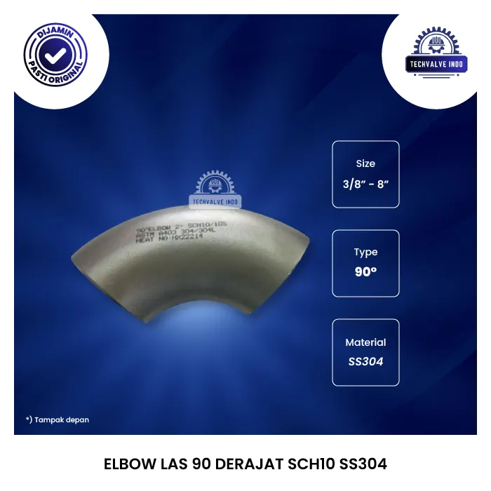 ELBOW LAS 90 DERAJAT SCH10 SS304
