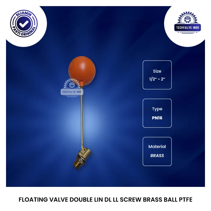 FLOATING VALVE DOUBLE LIN DL LL SCREW BRASS BALL PTFE