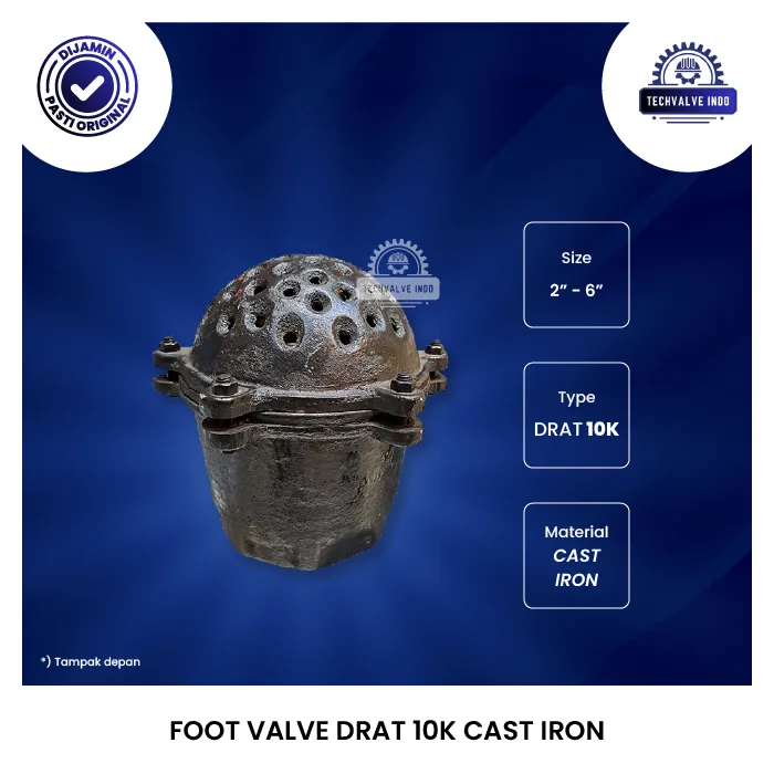 FOOT VALVE DRAT 10K CAST IRON