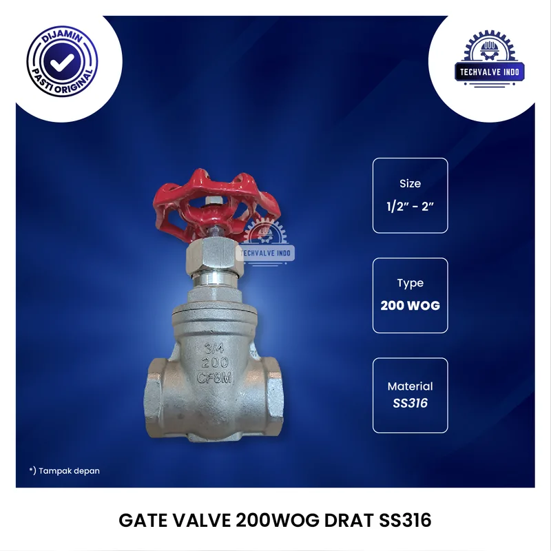 GATE VALVE DRAT 200WOG SS316