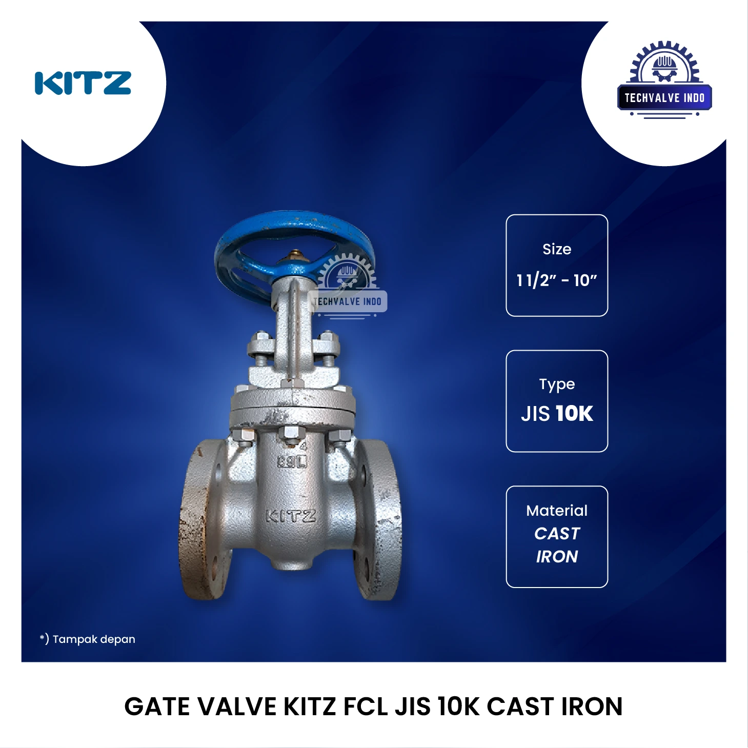 GATE VALVE KITZ FCL JIS 10K CAST IRON