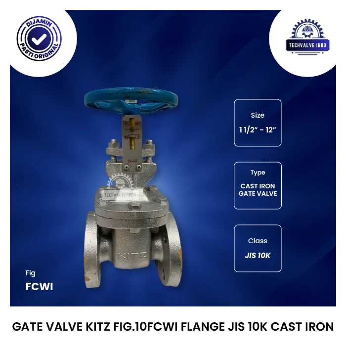 GATE VALVE KITZ FIG.10FCWI FLANGE JIS 10K CAST IRON