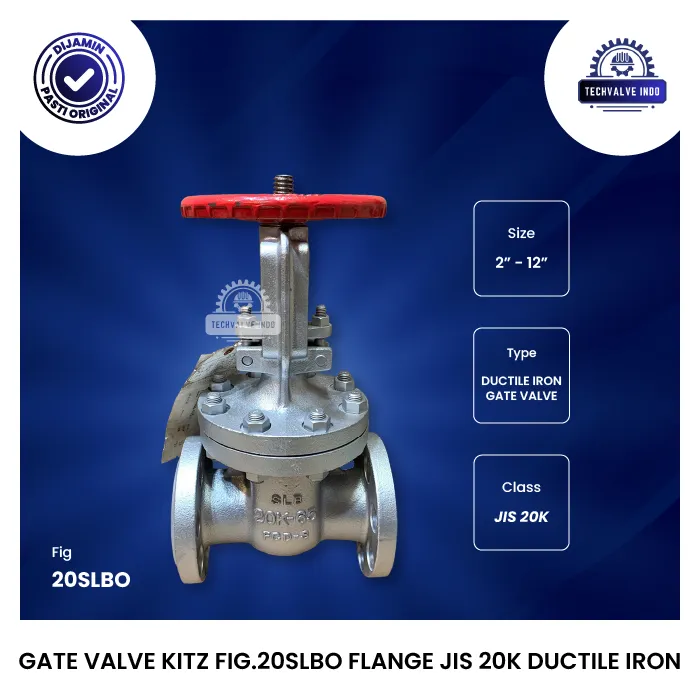 GATE VALVE KITZ FIG.20SLBO FLANGE JIS 20K DUCTILE IRON