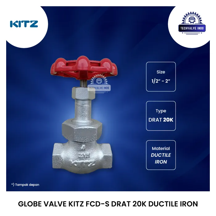 GLOBE VALVE KITZ FCD-S DRAT 20K DUCTILE IRON