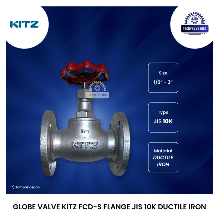 GLOBE VALVE KITZ FCD-S FLANGE JIS 10K DUCTILE IRON