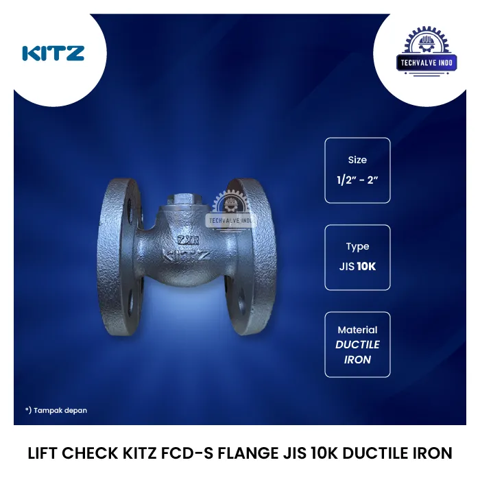LIFT CHECK KITZ FCD-S FLANGE JIS 10K DUCTILE IRON