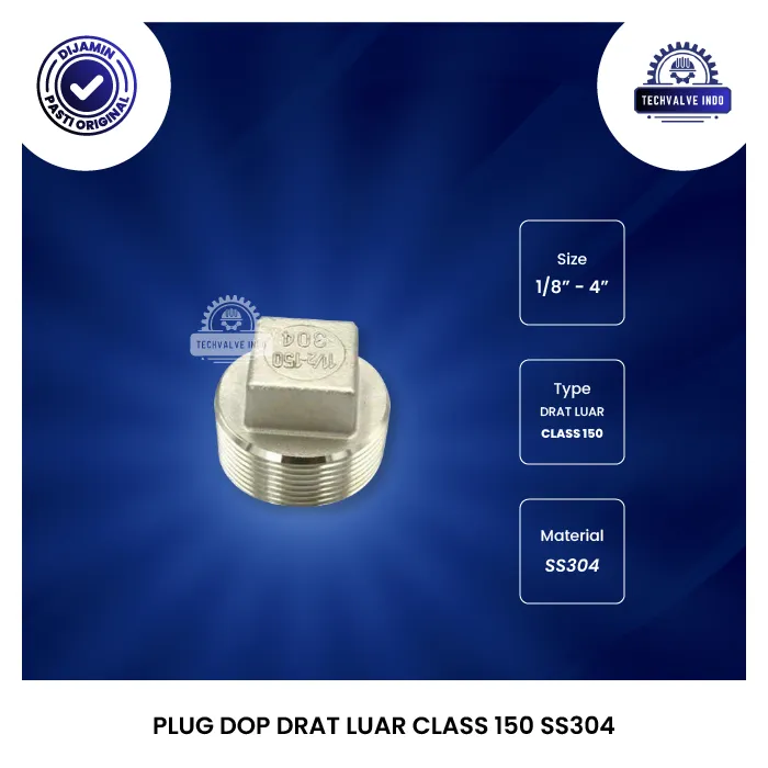 PLUG DOP DRAT LUAR CLASS 150 SS304