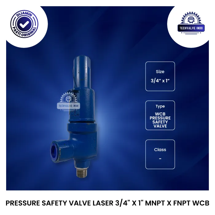 PRESSURE SAFETY VALVE LESER 3/4" X 1" MNPT X FNPT WCB