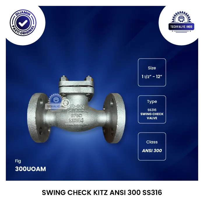 SWING CHECK KITZ ANSI 300 SS316