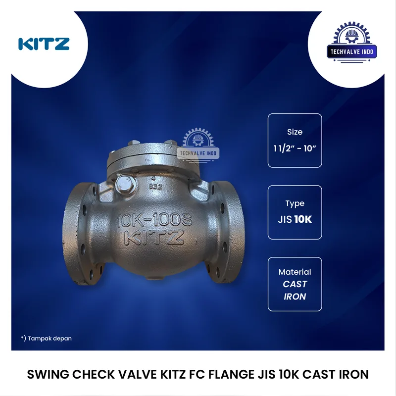 SWING CHECK VALVE KITZ FC FLANGE JIS 10K CAST IRON