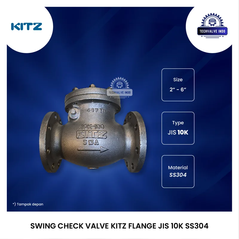 SWING CHECK VALVE KITZ FLANGE JIS 10K SS304