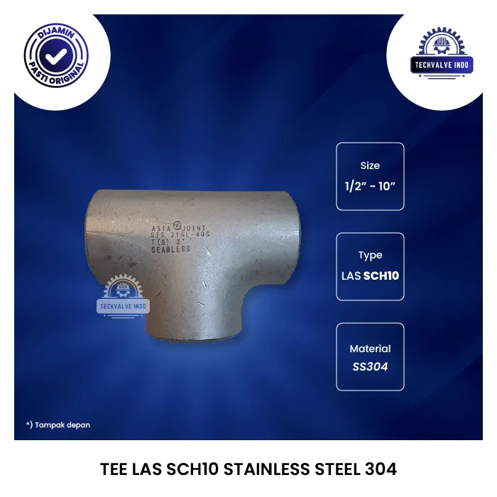 TEE LAS SCH10 STAINLESS STEEL 304
