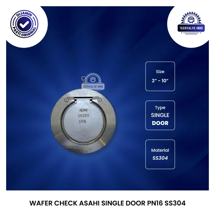 WAFER CHECK ASAHI SINGLE DOOR PN16 SS304