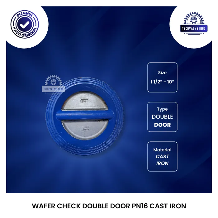 WAFER CHECK DOUBLE DOOR PN16 CAST IRON