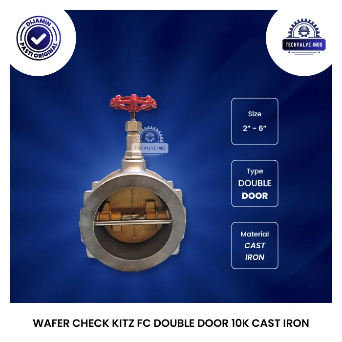 WAFER CHECK KITZ FC DOUBLE DOOR 10K CAST IRON