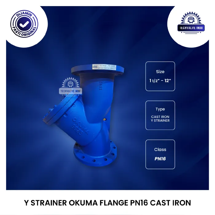 Y STRAINER OKUMA FLANGE PN16 CAST IRON