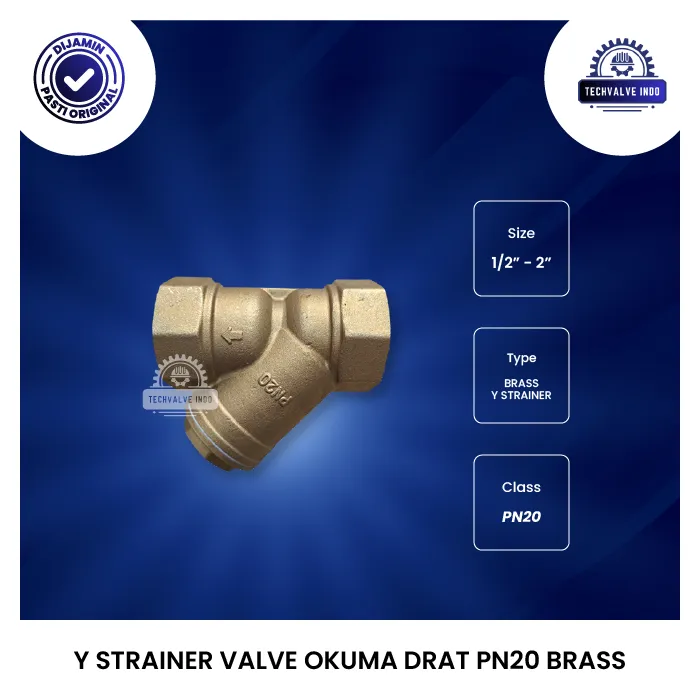 Y STRAINER VALVE OKUMA DRAT PN20 BRASS